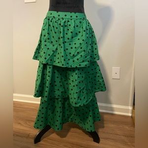 🌼 - Layered Polka Dot Long Skirt